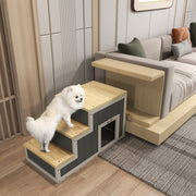 Pet Stairs 2-in-1 Cave 3 Steps Ramp, Wood