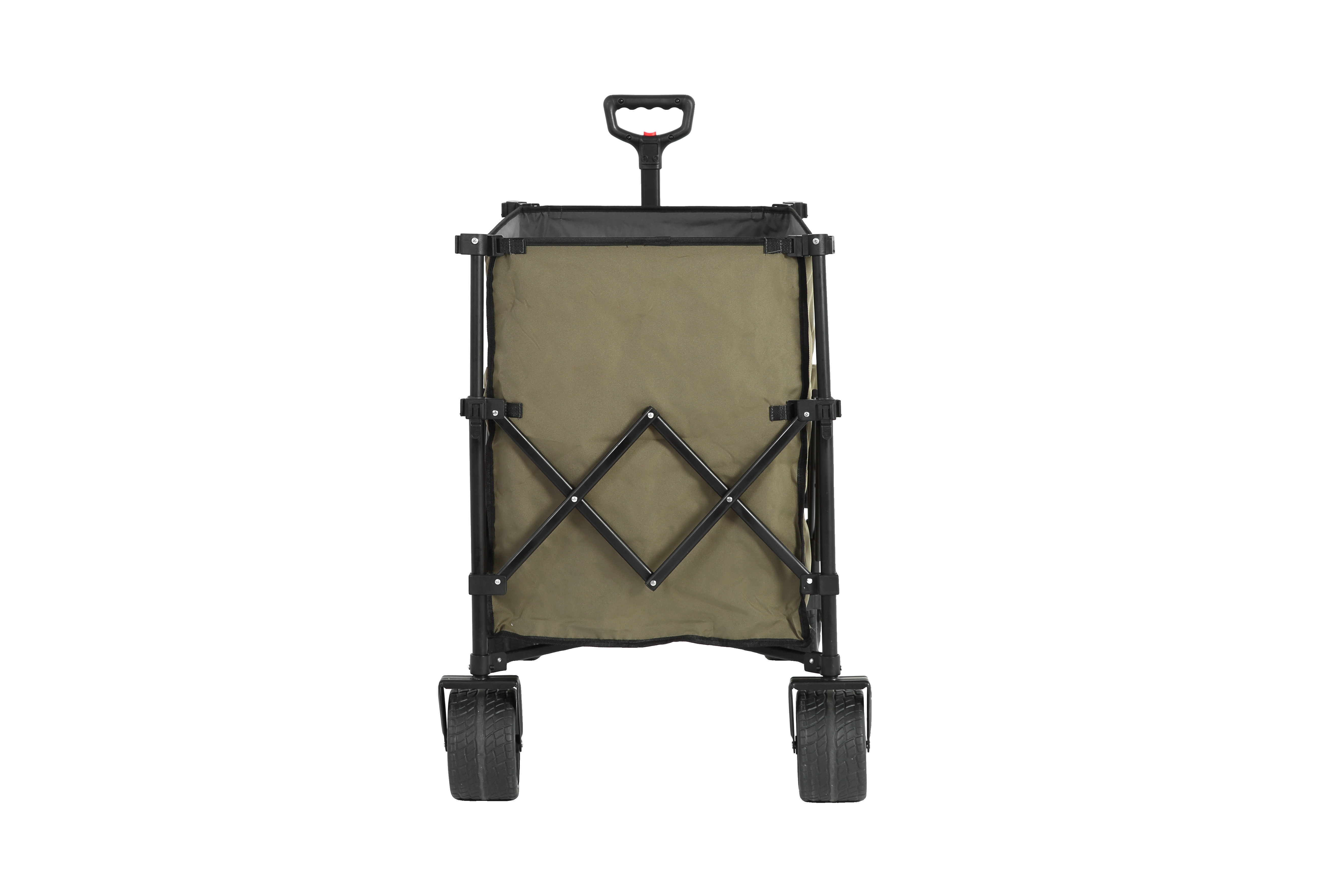 Beach Wagon, Collapsible Heavy Duty with Big All-Terrain Wheels & Drink Holders, Army Green