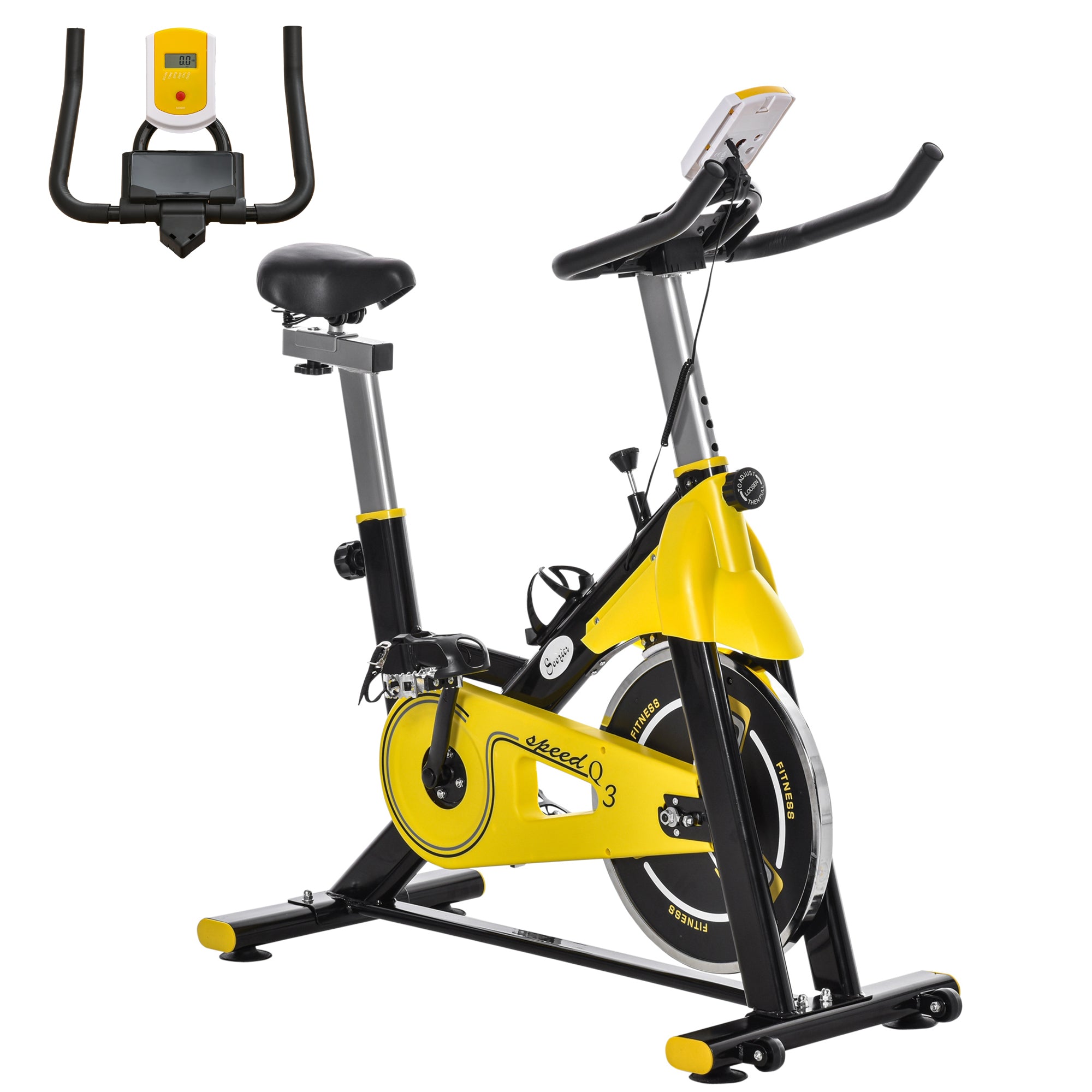 Bike Trainer, Height-Adjustable Exercise Fitness, Steel and ABS