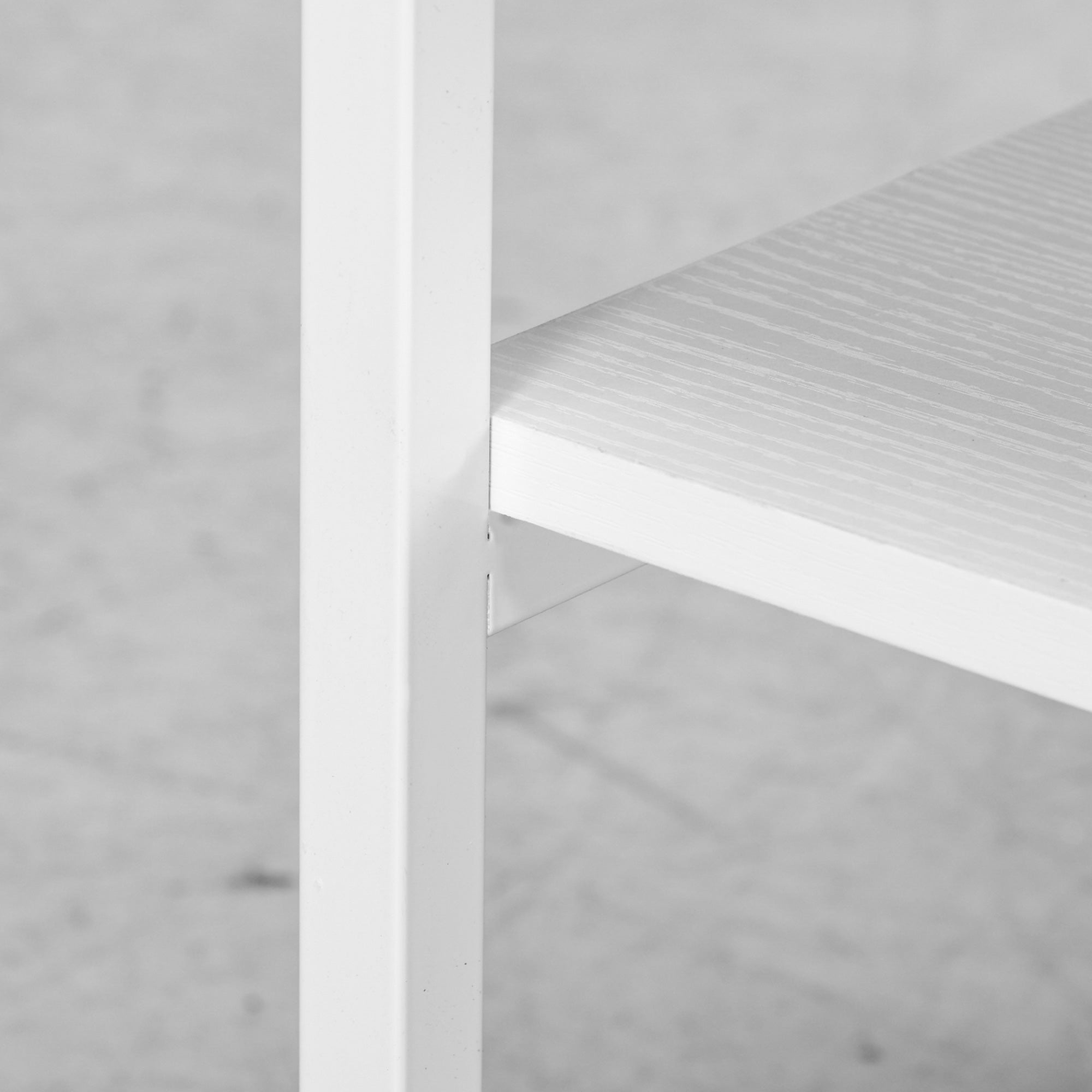 Three-Tier Printer Stand with Wheels, Steel - White