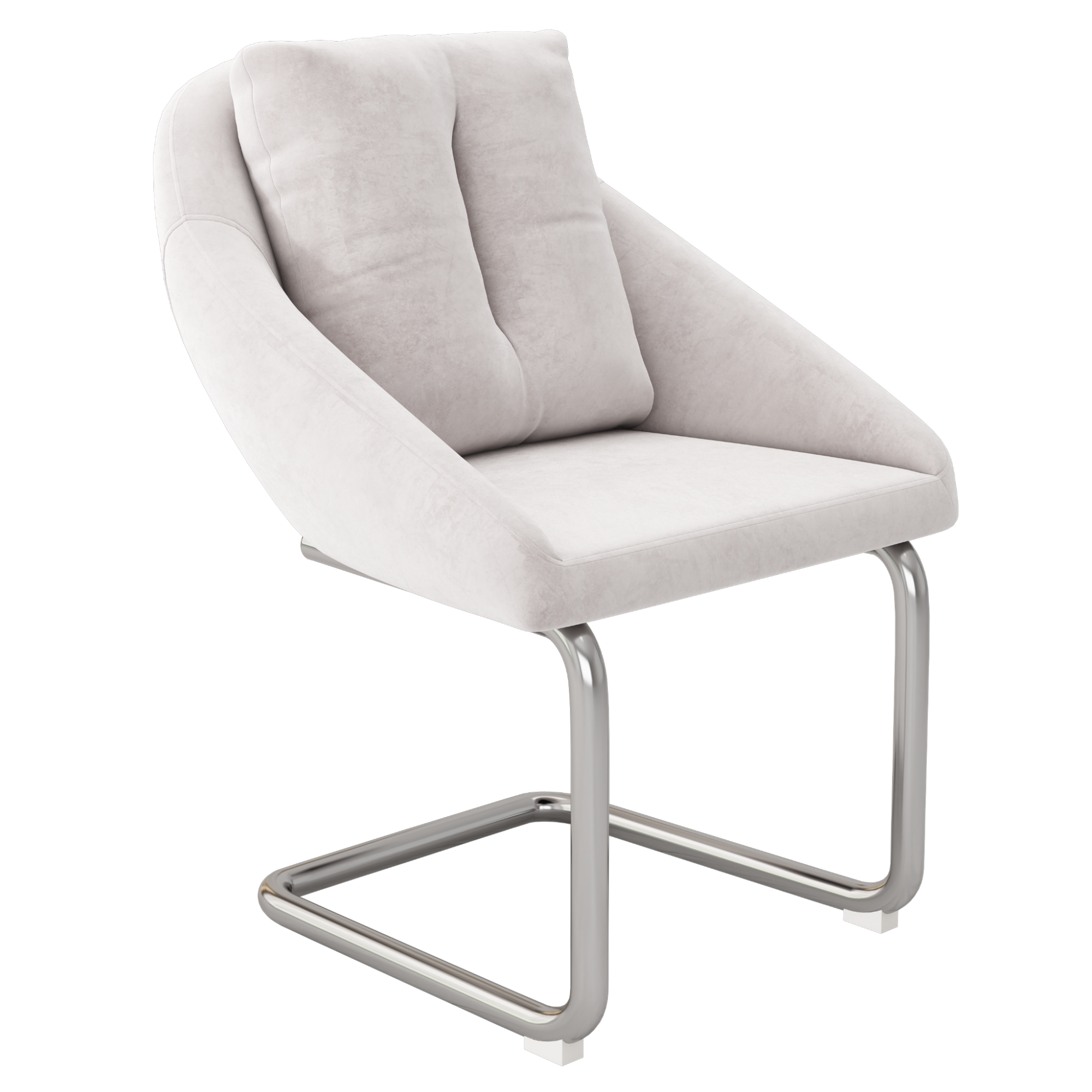 Velvet Dining Chairs, Set of 2 with Cushions, Curved Legs, Beige