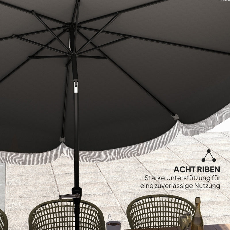 Parasol, Octagonal Balcony UV Protection, Dark Grey