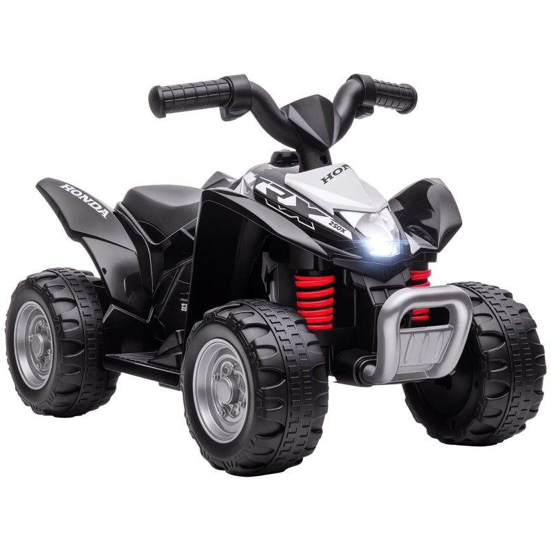 Electric Quad Bike for Kids with LED Headlights and 2.8 km/h Speed, Black