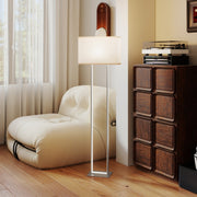 Modern floor lamp, 3 modes, foot switch, adjustable brightness, white linen look
