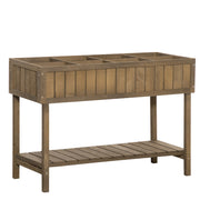 Wooden Herb Planter Raised Bed 8 Boxes 110L x 46W x 76Hcm, Brown Wood
