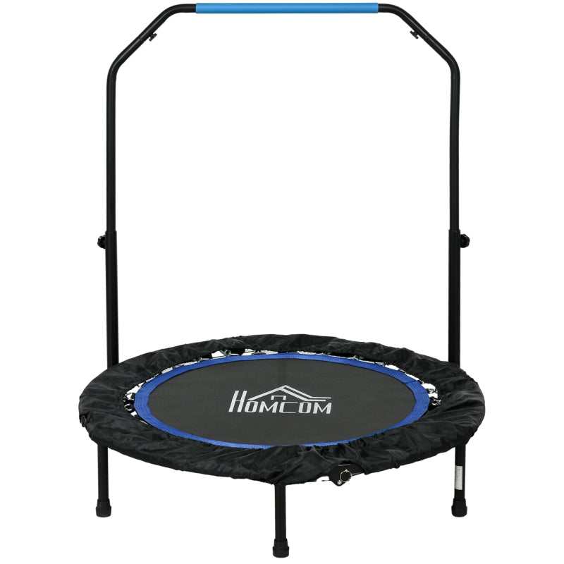 Fitness Trampoline, Foldable, Adjustable Handle, Ø102cm, Black/Blue