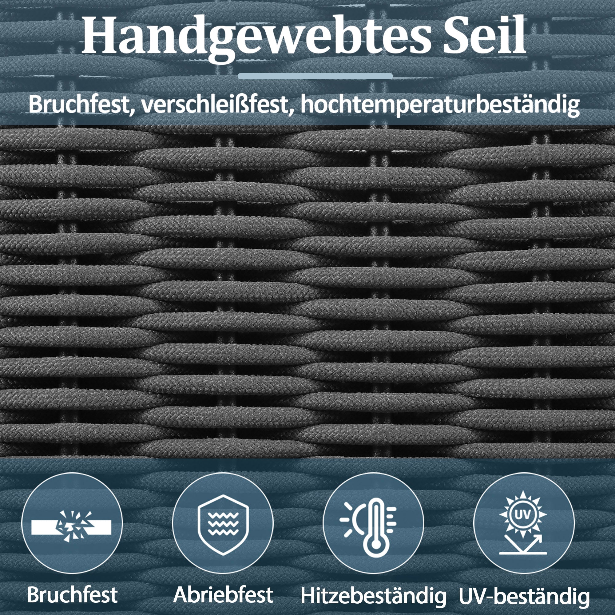 Outdoor Lounger Garden Sofa for 2 People with Adjustable Backrest and Retractable Footrest, Grey