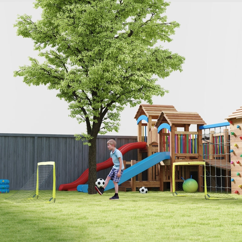 Football Goal Nets, Foldable Outdoor Training Equipment, Yellow