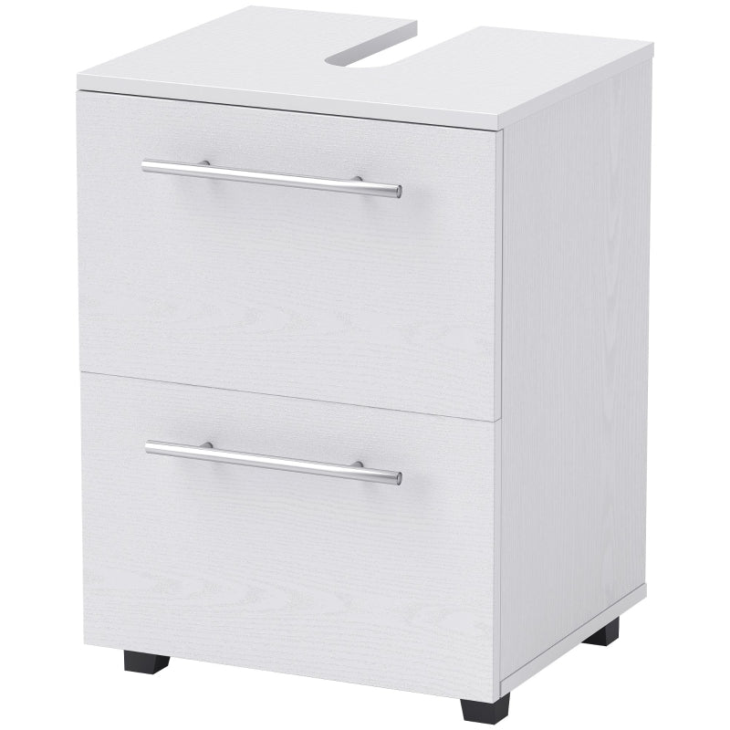Bathroom Vanity Unit with Drawer, Compact Chipboard, White