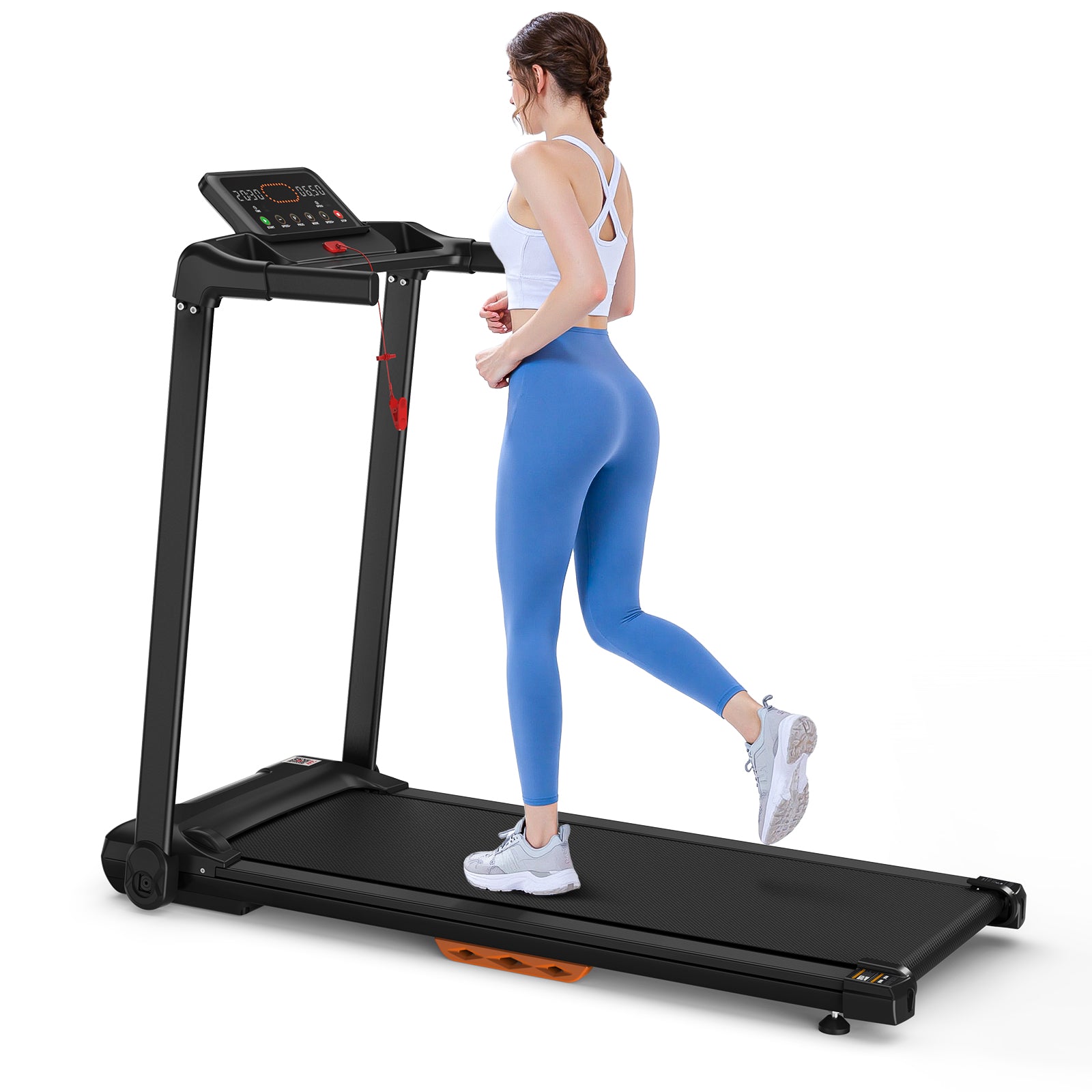 Treadmill Foldable LED Max 120kg 12km/h Tablet Holder