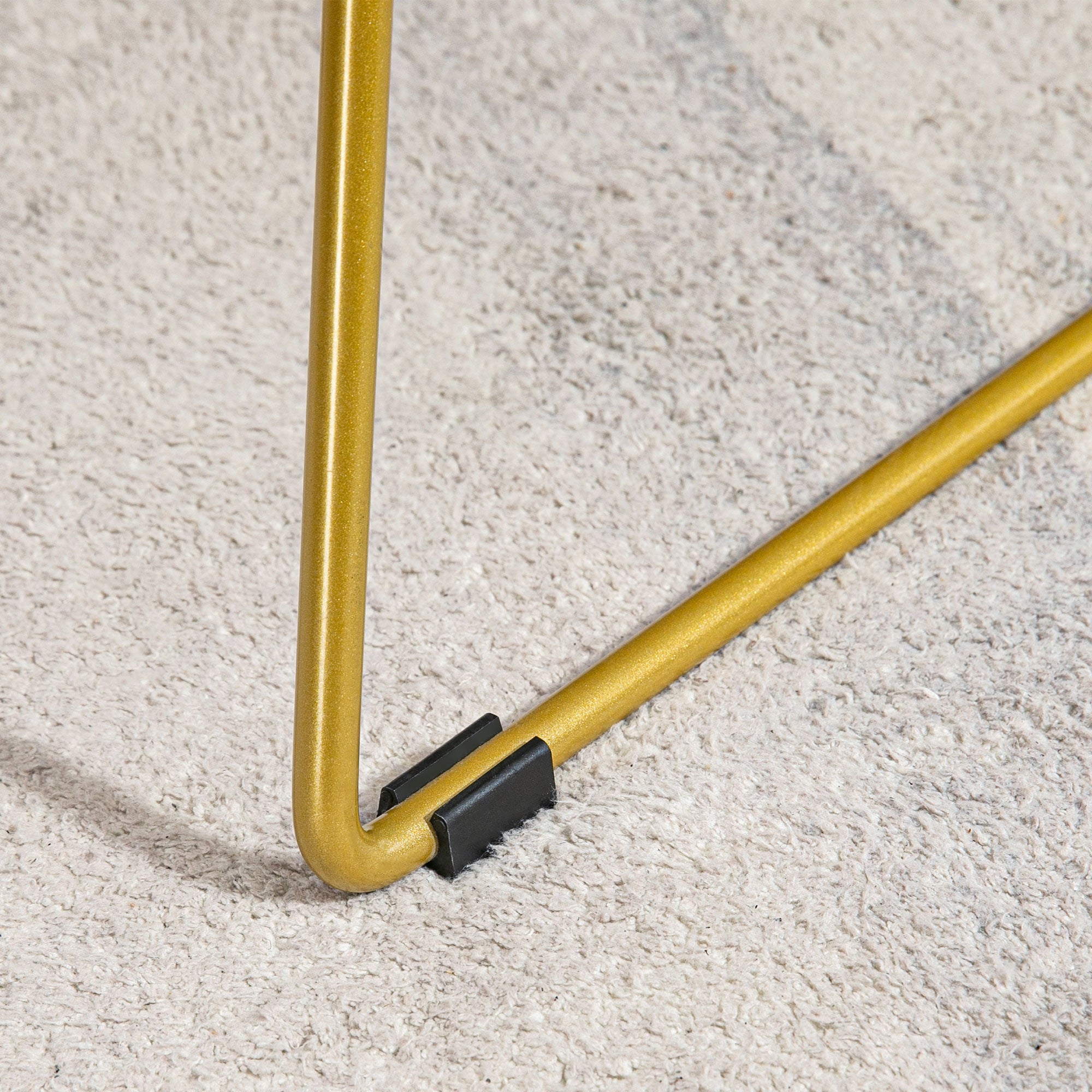 Luxurious Dining Chairs Set of 2, Metal Wire, Removable Cushion, Cut-out Back, Gold Tone