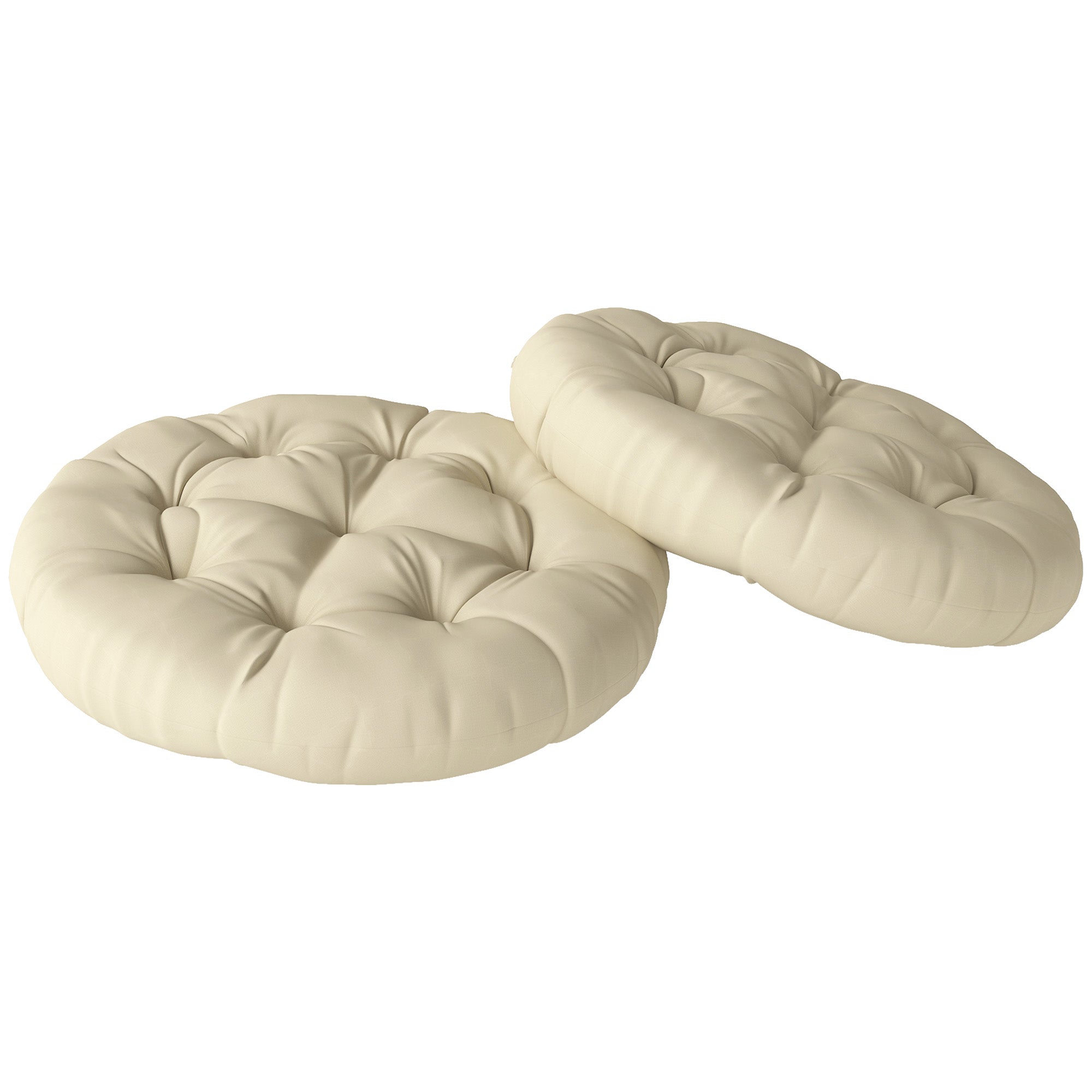 Outdoor Cushions Set of Two Round 60cm Beige