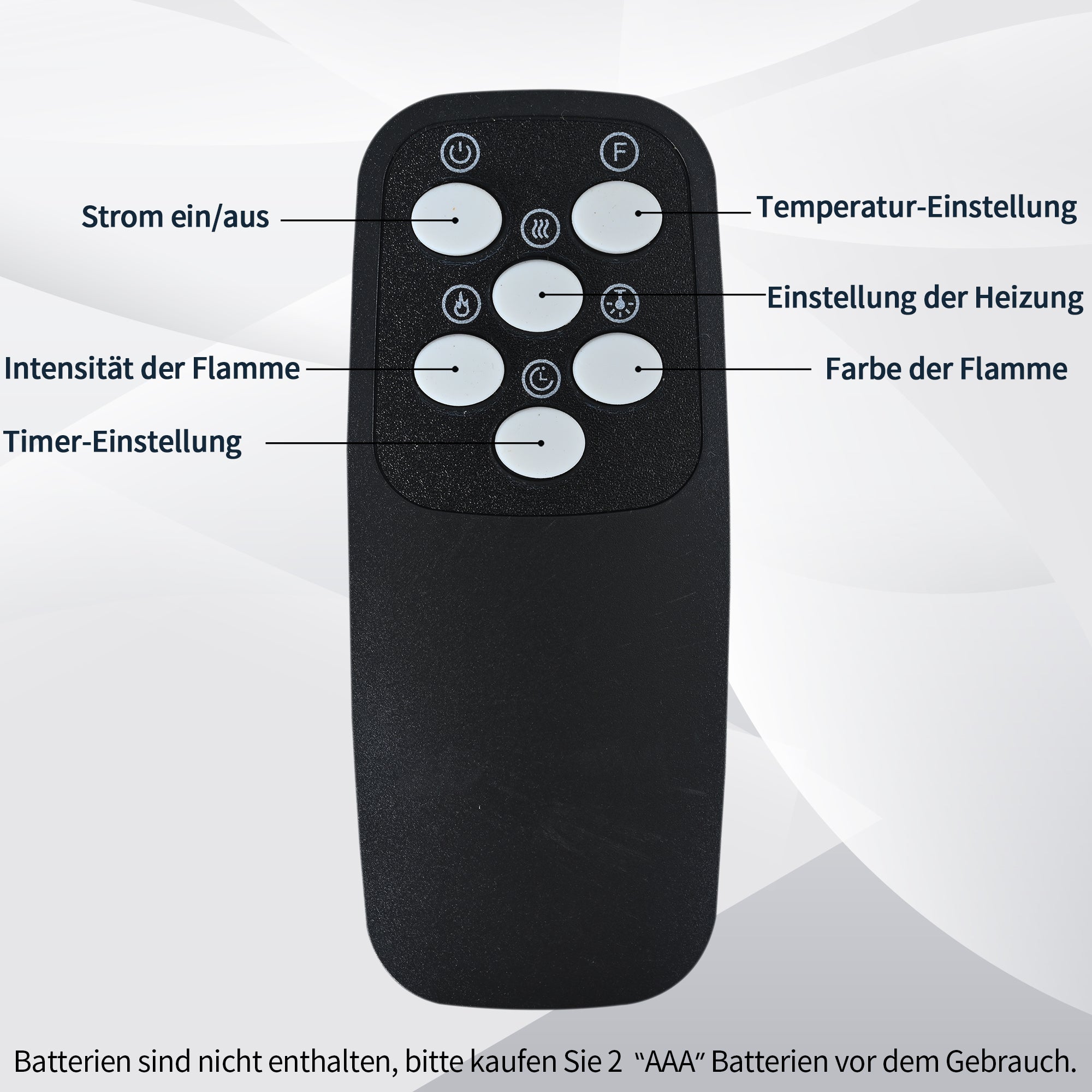 Electric Fireplace 42 Inch Wall/Built-in 12 Flame Colors Remote Control