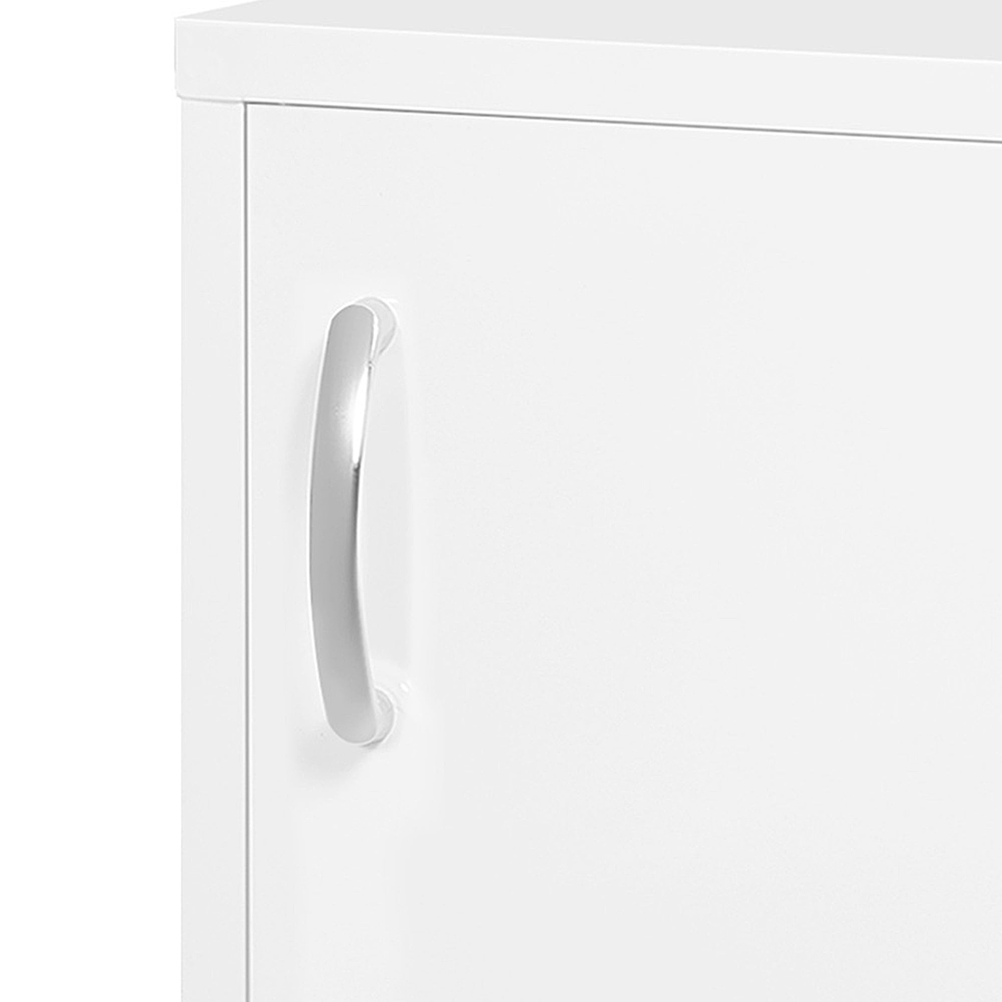 kleankin Medicine Cabinet Wall-Mounted Lockable Steel, White