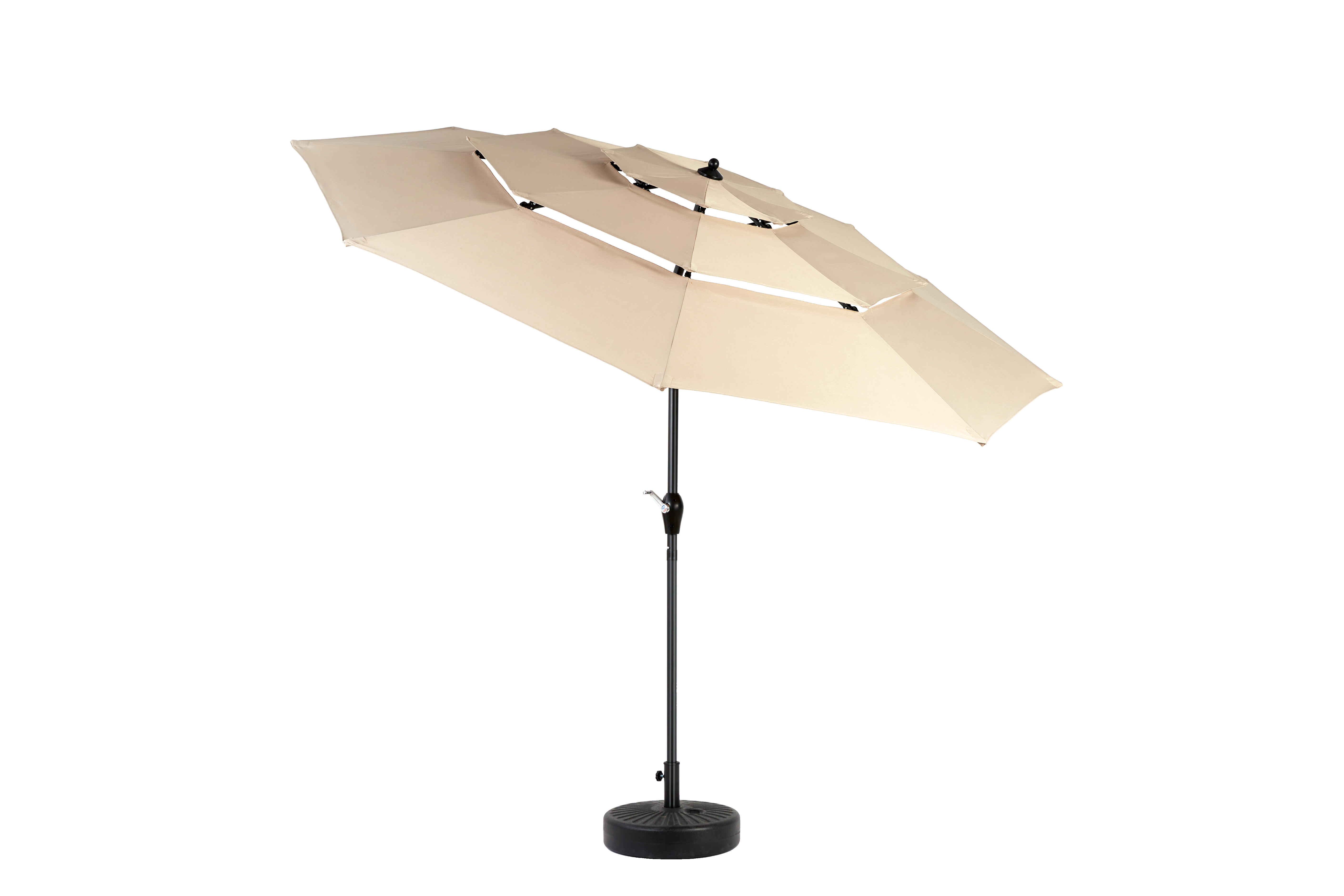 Outdoor Umbrella 14.8 Ft Double Sided Rectangular Large with Crank, Khaki