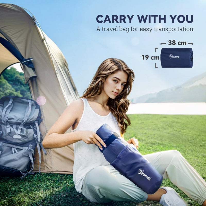 2 Person Inflatable Camping Mattress - Navy Blue