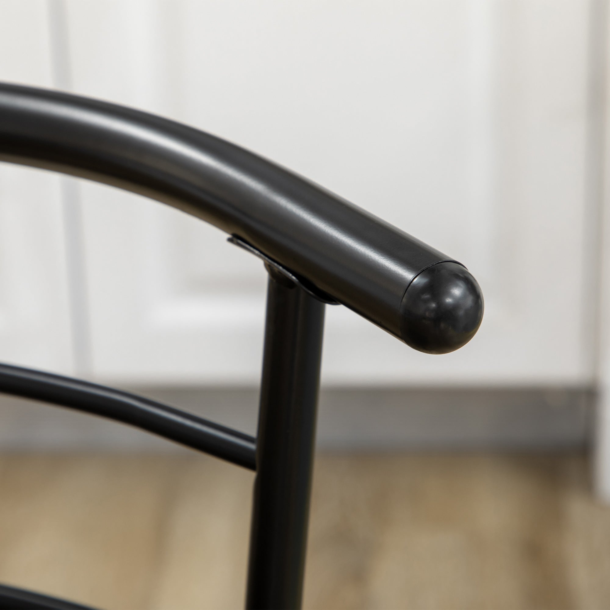 Bistro Set Dining Table and 2 Chairs 80cm Black