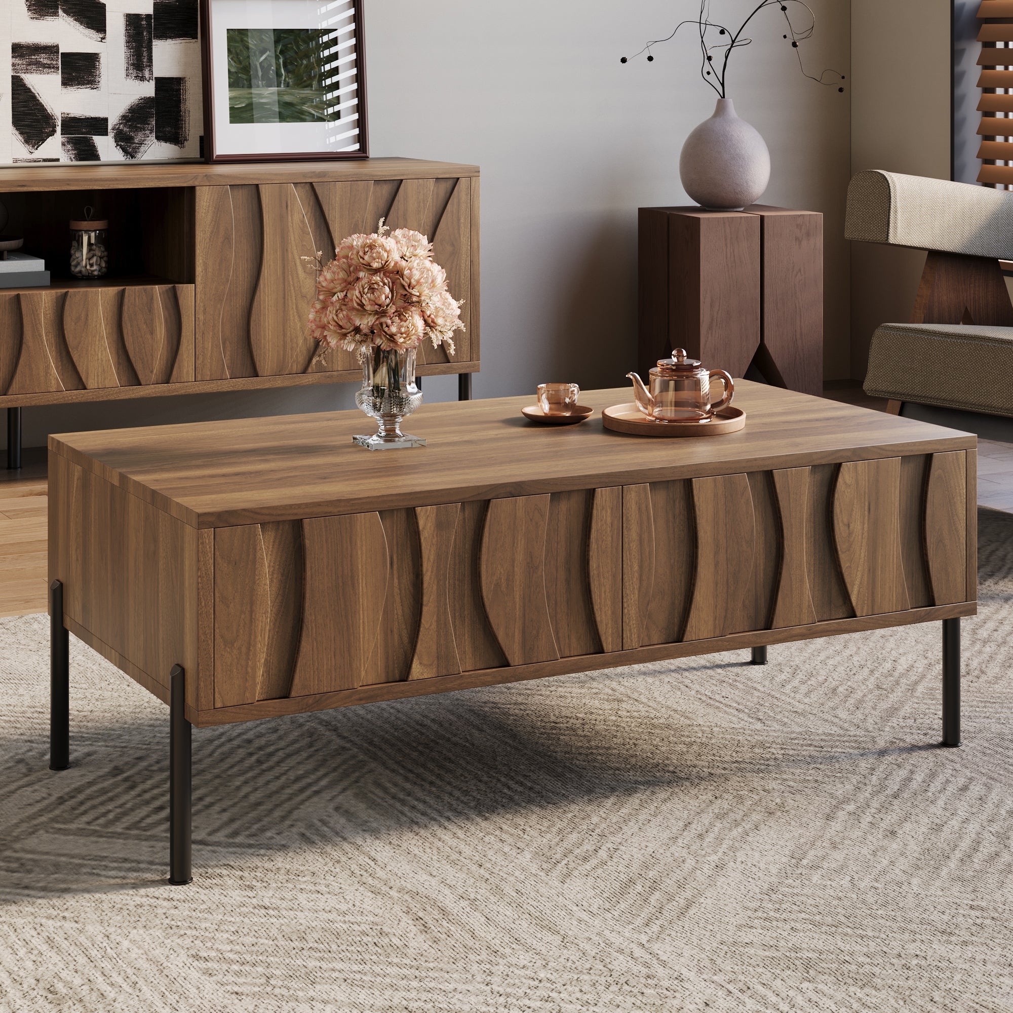 Coffee Table Modern Retro Style 105x55x41 cm