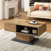 Coffee Table Modern Double-Sided Storage Large Shelf
