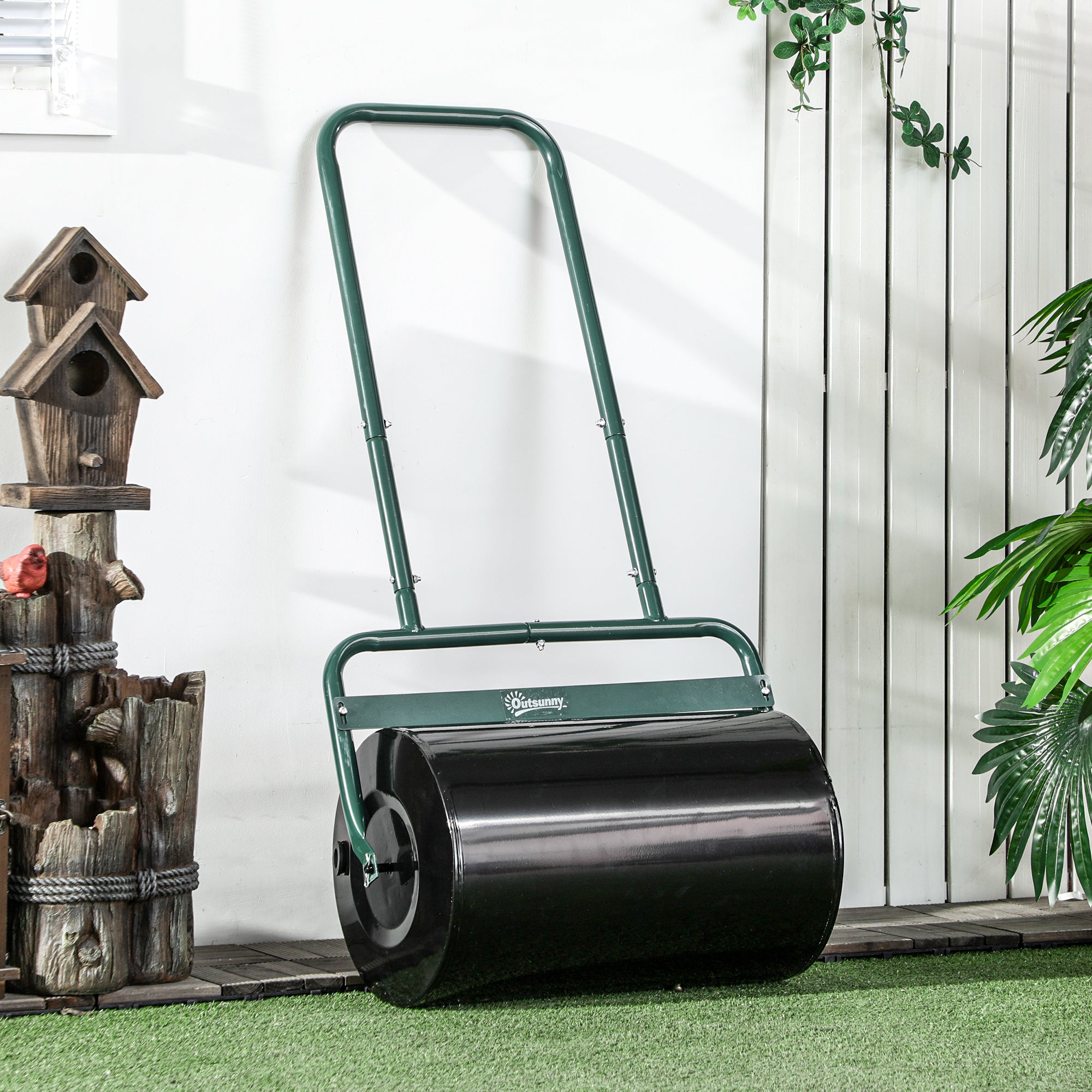 38L Lawn Roller - Cylinder Steel, Dark Green