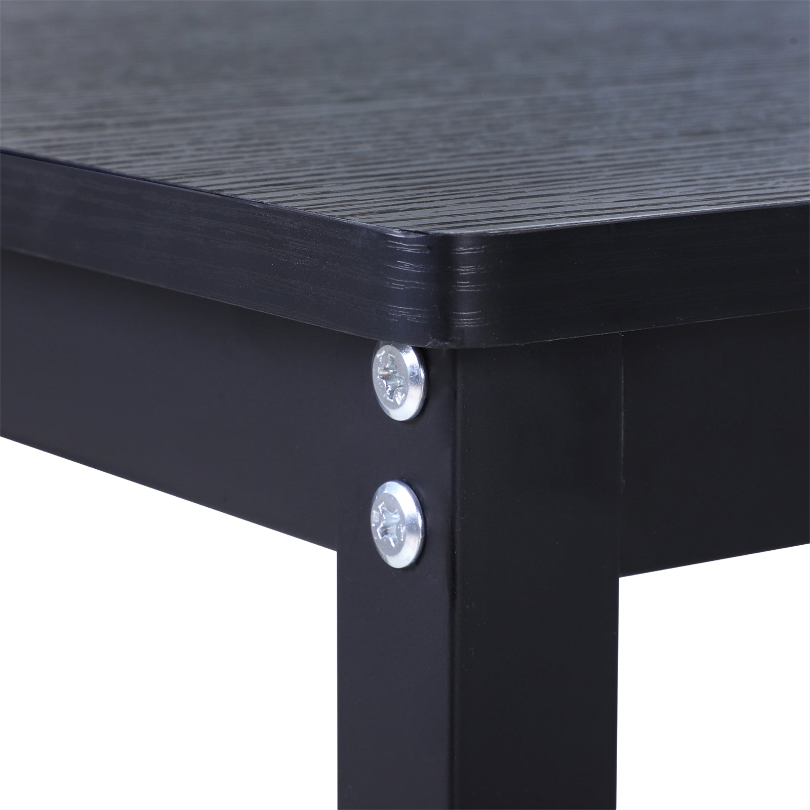 Vinsetto Corner Desk Height Adjustable, Metal Black