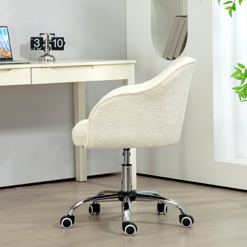 Teddy Fleece Office Chair 46-56 cm - Cream