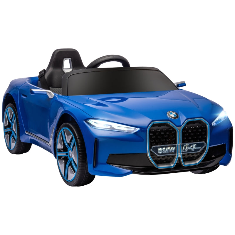 BMW i4 Licensed 12V Electric Ride-On Car, Blue