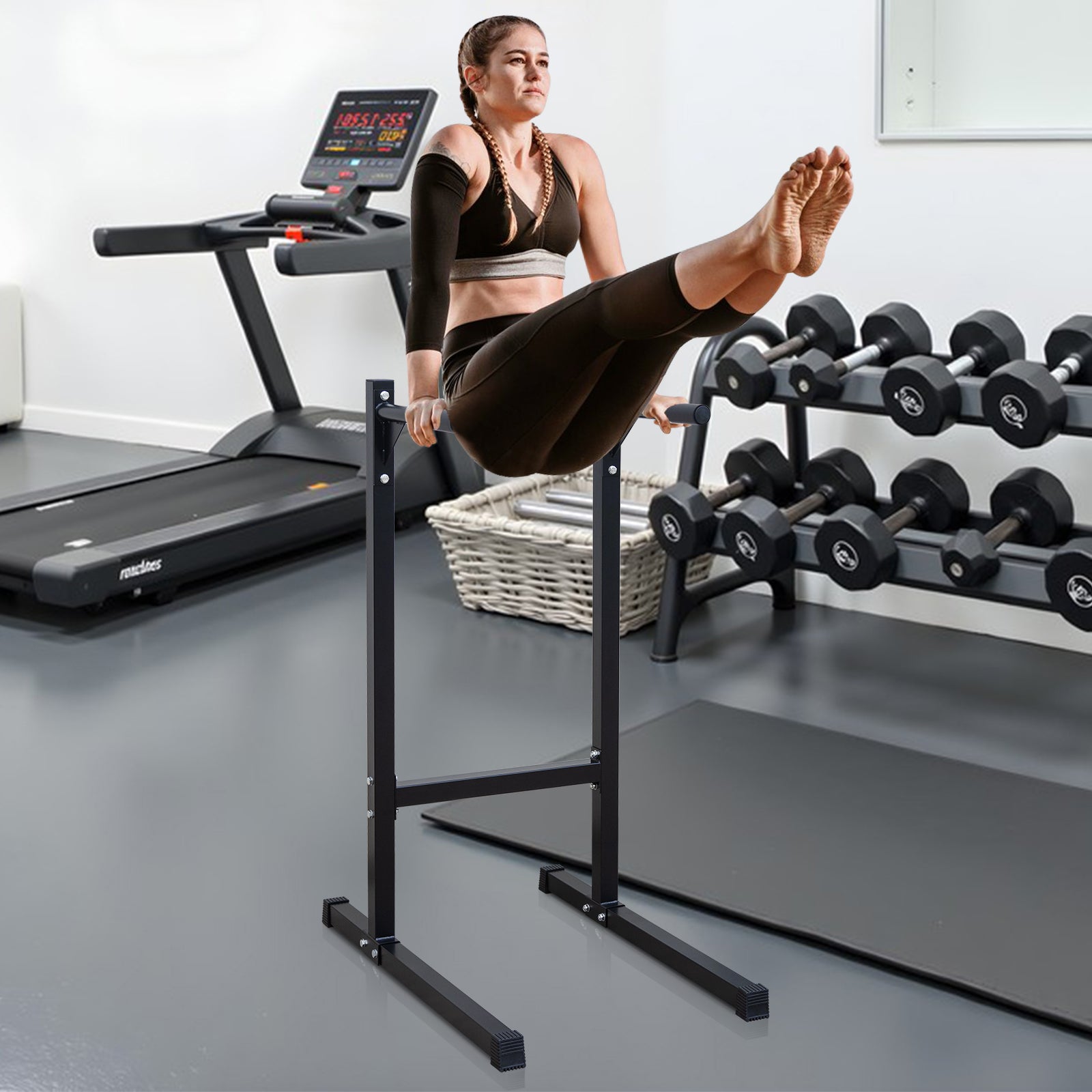 Dip Bar Station Heavy Duty Multi-function Push Up Bar for Home Gym