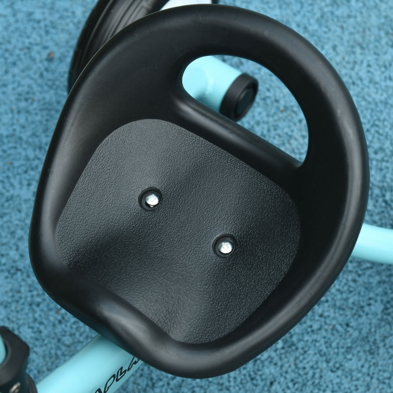 Tricycle for Children with Adjustable Seat and Basket, Blue Metal