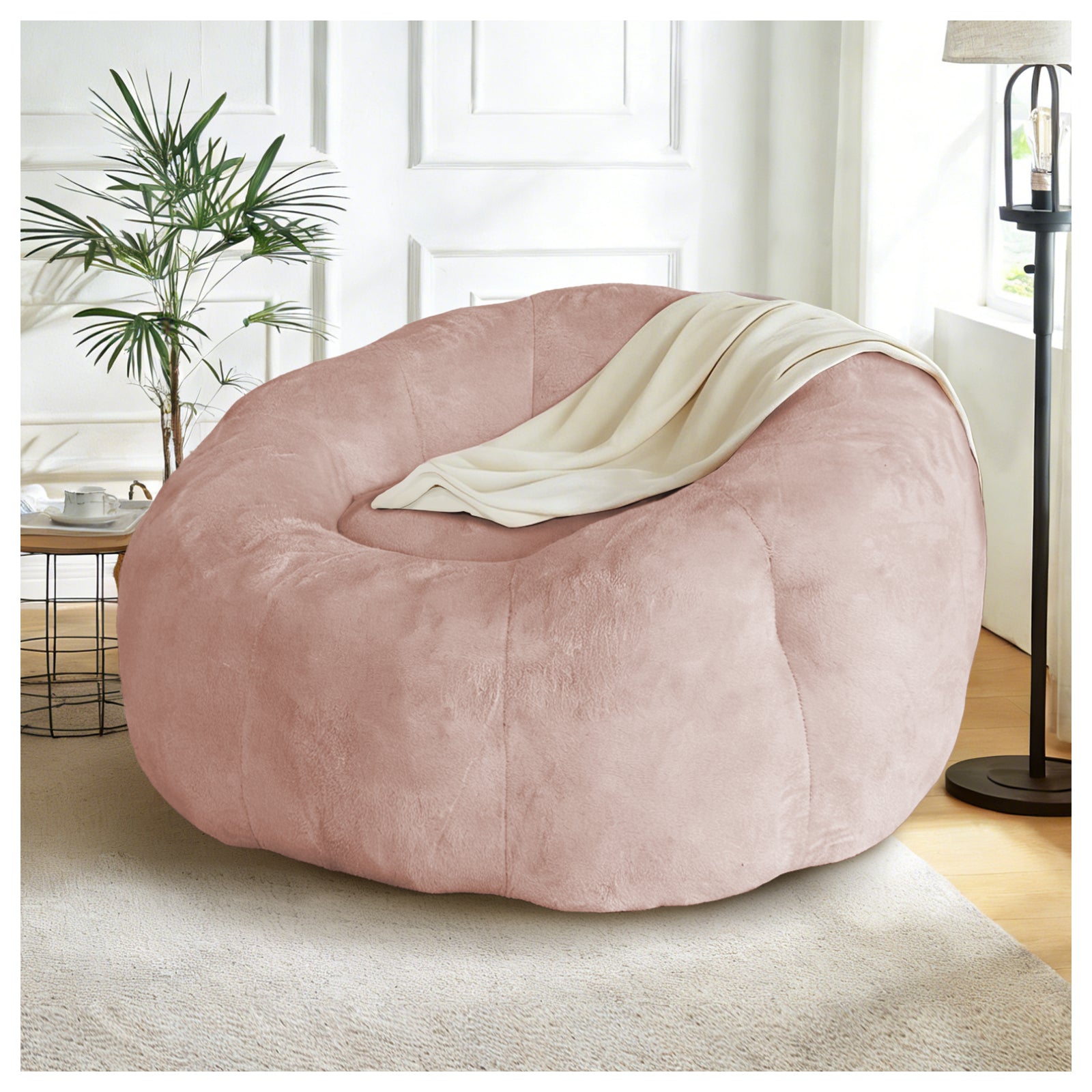 Bean Bag Lounge Chair Large Round Enhanced Stability
