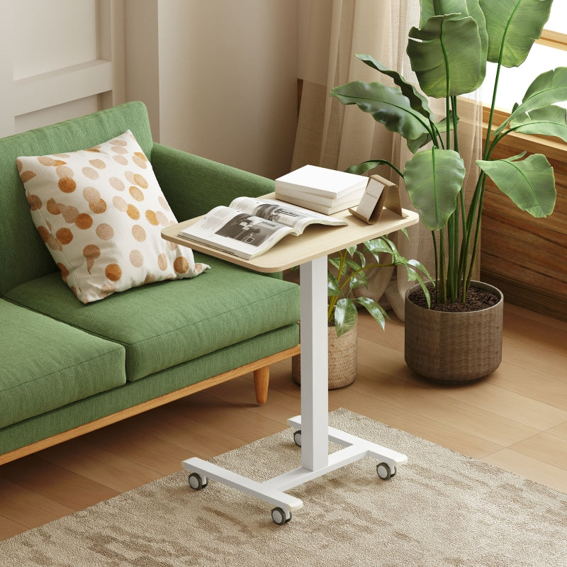 Work Desk, Height Adjustable 68-108cm, Wood-Effect/White