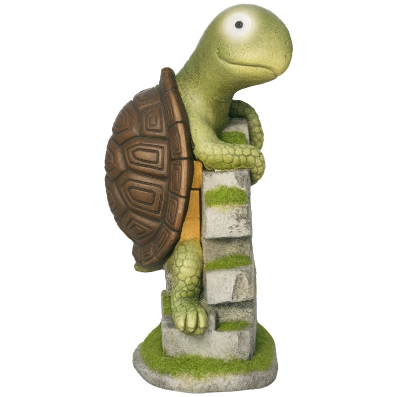 Turtle Sculpture, LED Solar Light, 36.5 cm, Magnesium Oxide