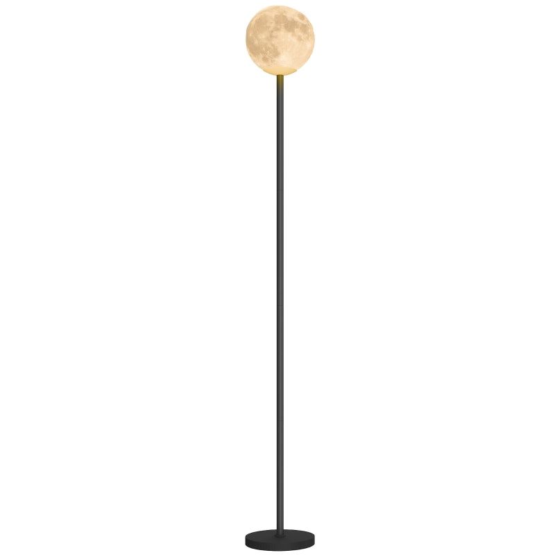 Floor Lamp Moon-Shade, Foot Switch, 3 Color Temperatures, Metal Black