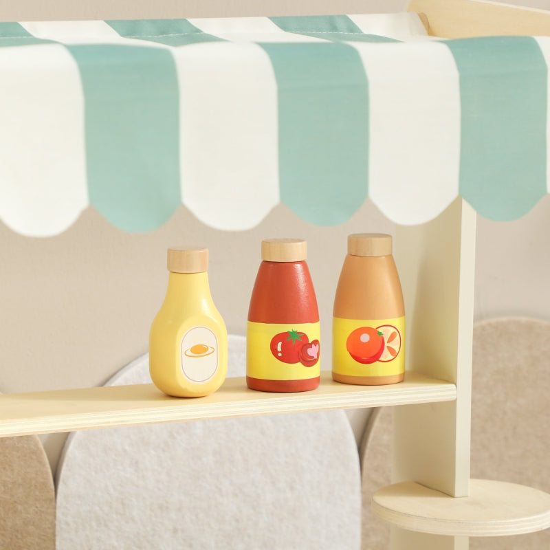 Children's Play Shop, Supermarket with Cash Register, Scanner, 34 Accessories, Green