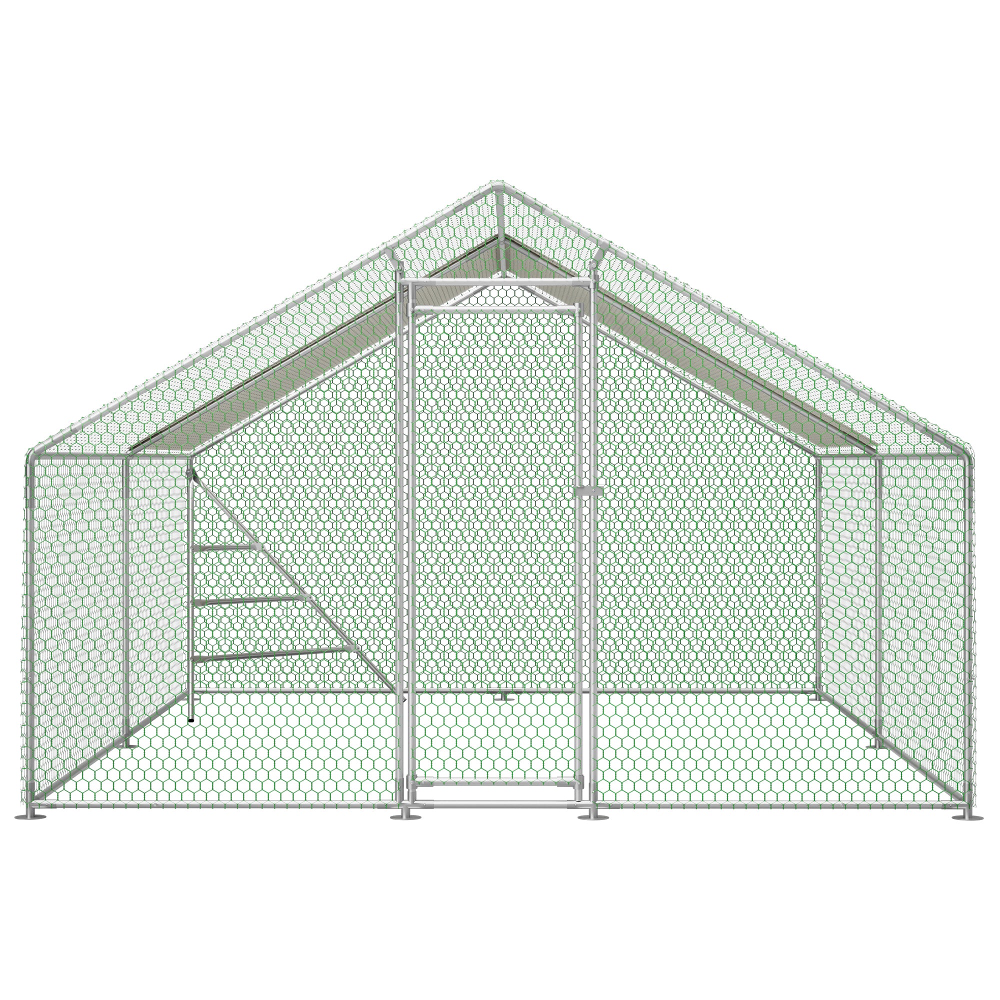 Aviary/Chicken Coop 3x4m Climbing Frame Roof Safety Lock - Metal