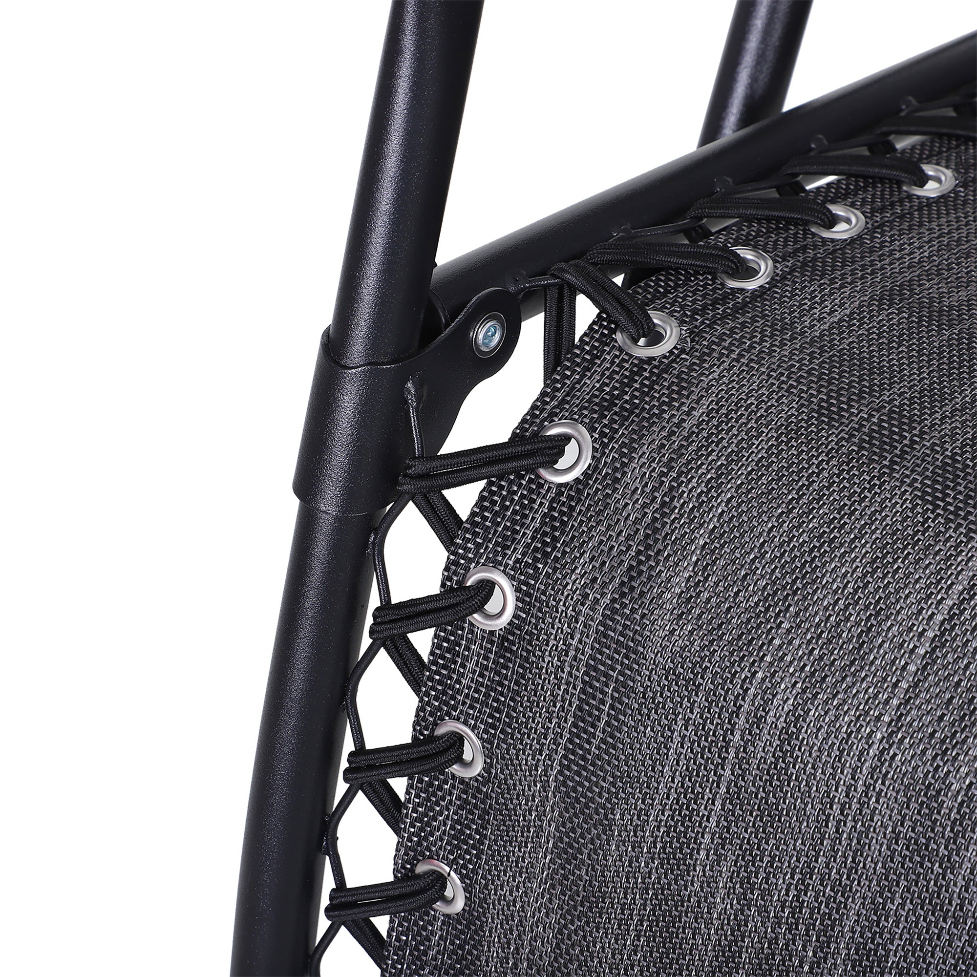 Folding Zero Gravity Chairs and Table Set with Cup Holders, Reclining Garden Yard Pool, Light Grey