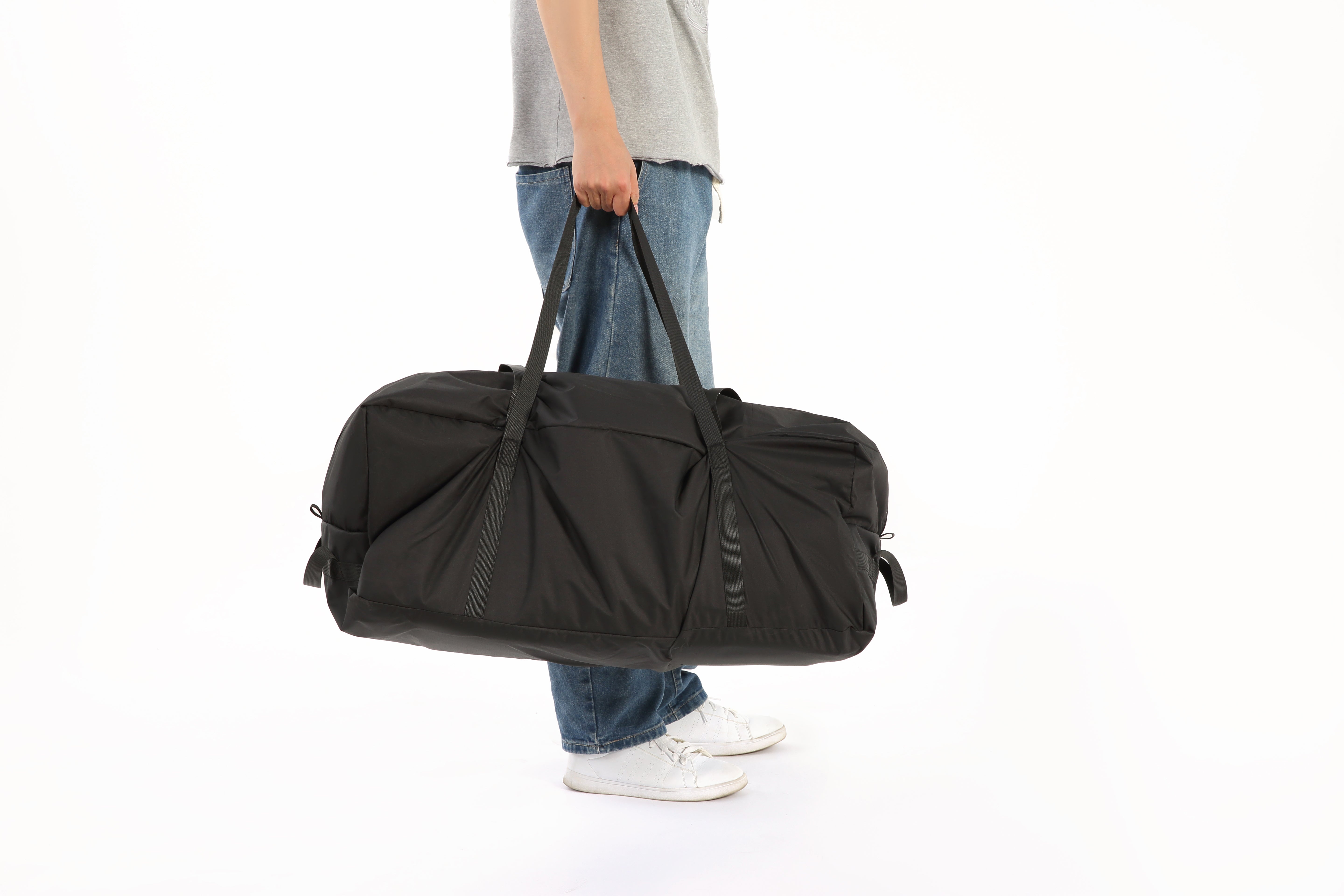 Inflatable Camping Tent with Hand Pump, On-Roof, Green + Black