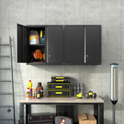 Metal Storage Cabinet 2-Door Adjustable Shelves - Steel