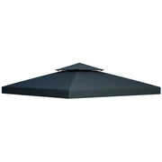 Replacement Roof for 3x3m Gazebo/Tent, Polyester Charcoal Grey