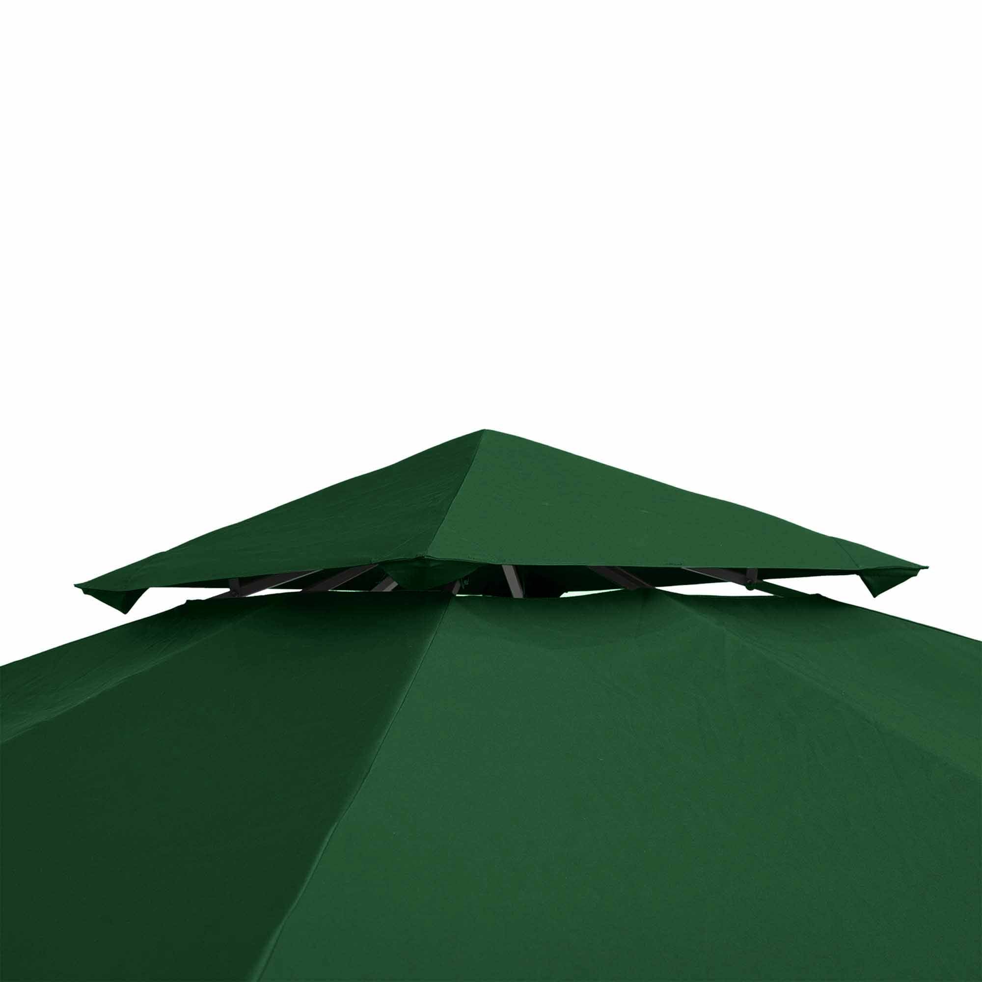 Pavilion Roof Replacement 3x3m Water-Repellent Charcoal Grey Polyester