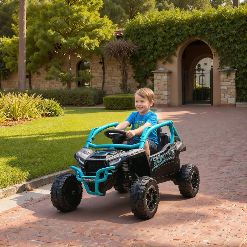 Electric Off-Road Vehicle for Children with Remote Control and LED Lights, Blue