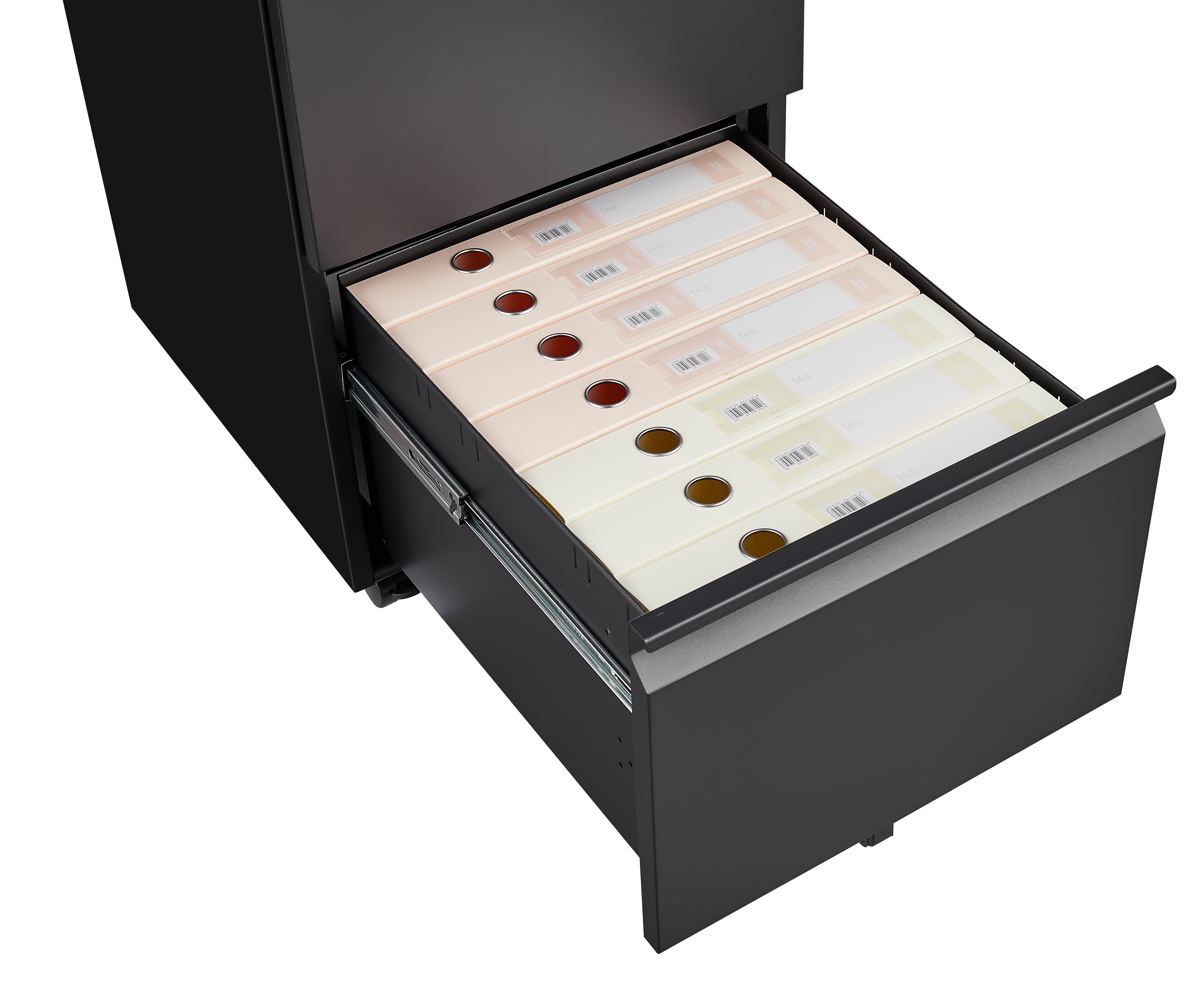 File Cabinet 2 Drawer Lock Rolling Under Desk Legal/Letter/A4 Metal Black