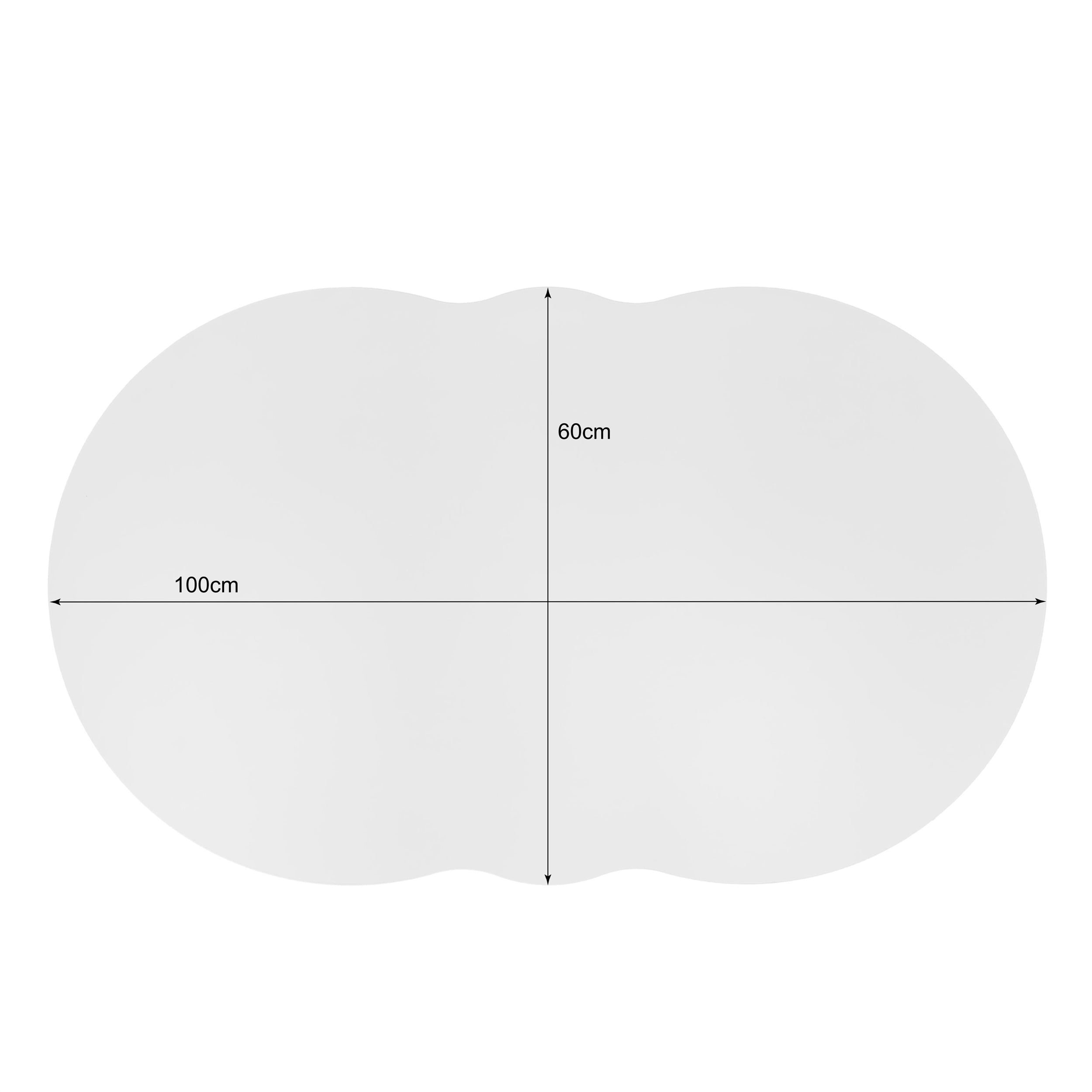 Coffee table, cloud-shaped with drawers and storage compartments