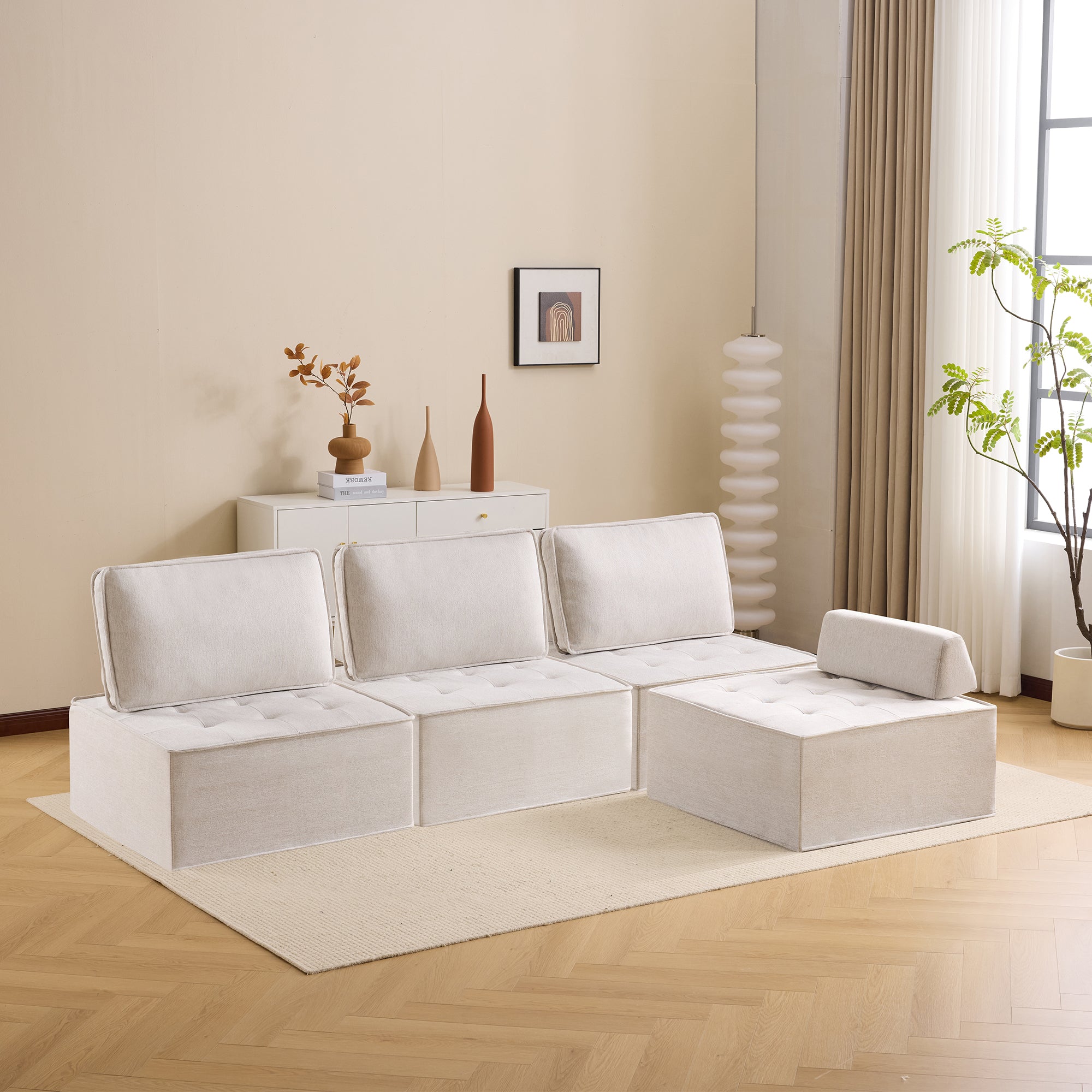Single Sofa, Small Seating Armchair Beanbag, for Living Room, Bedroom, Guest Room or Children's Room
