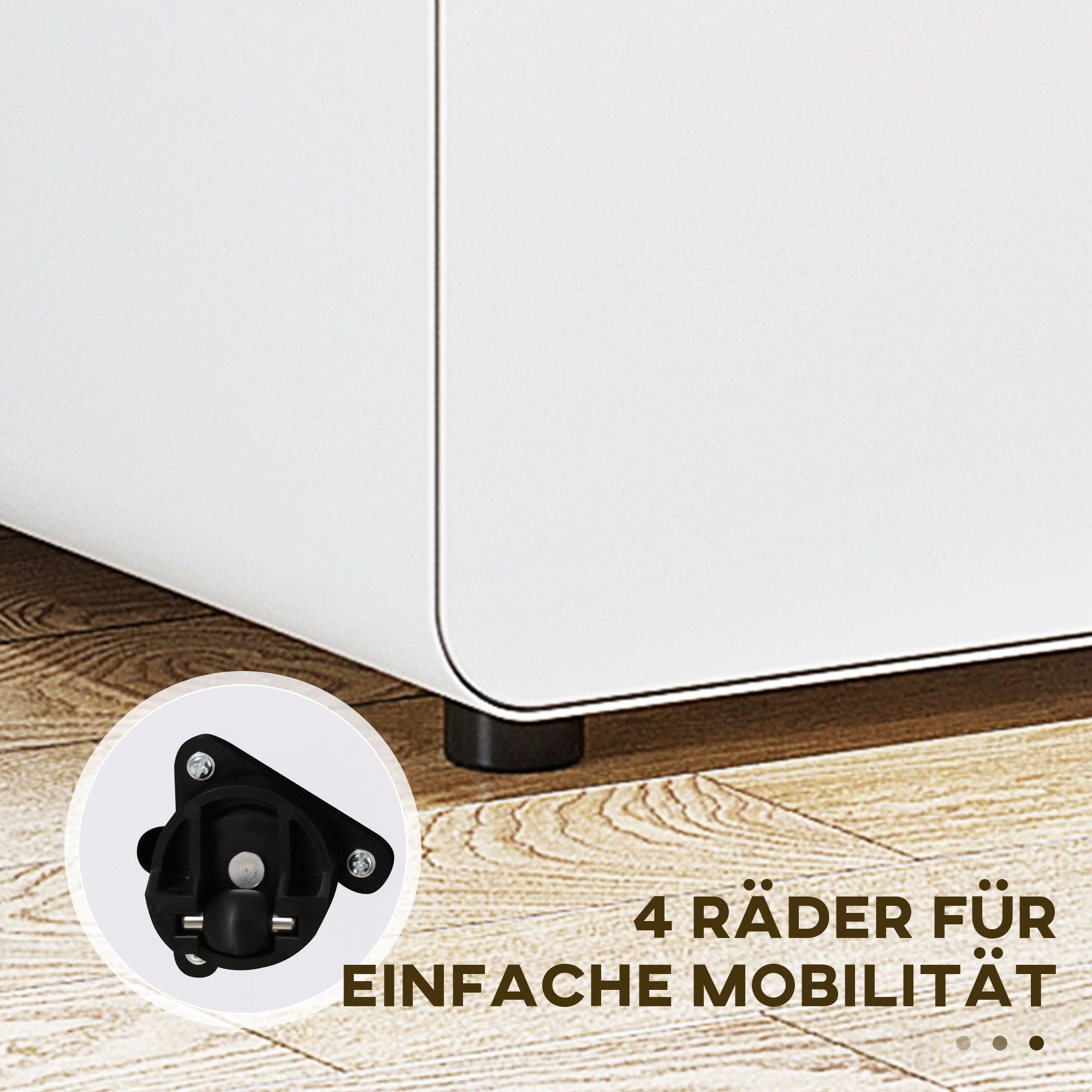 Vinsetto Filing Cabinet with 3 Drawers, Steel, White