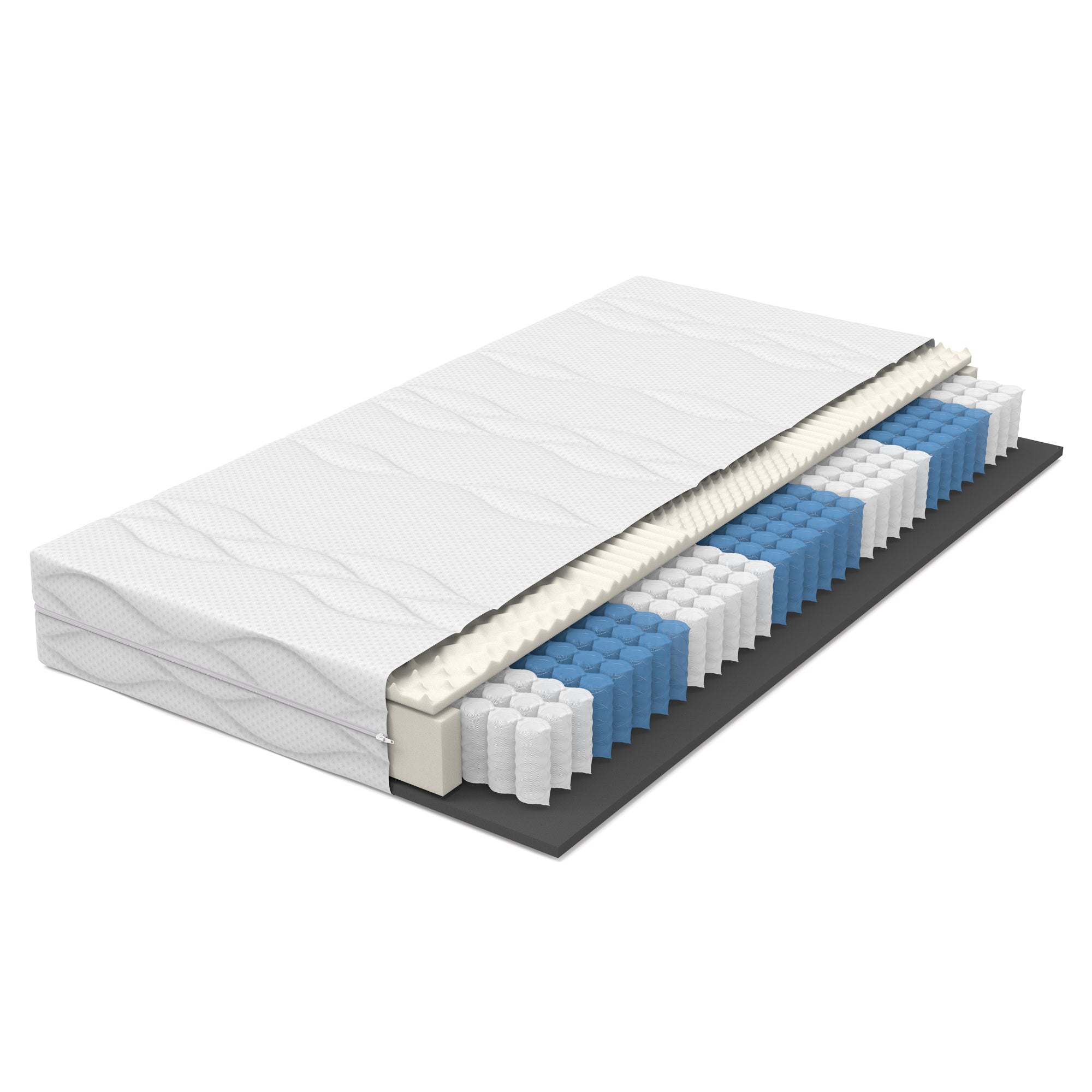 Mattress 90x200cm Pocket Spring H3 7-Zone Ergonomic 20cm Height Oeko-Tex Certified