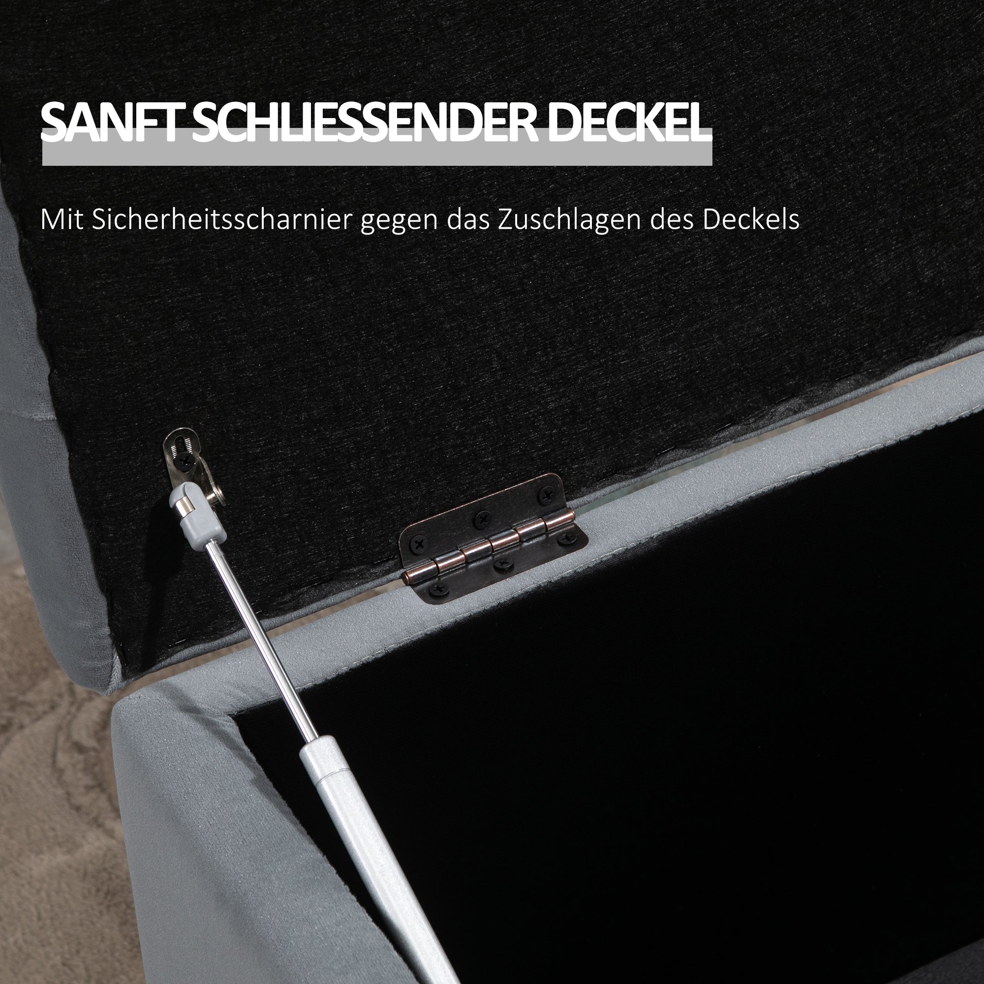 Bench with storage, 2 stools, upholstered, foldable, 130 kg, 75x40x42cm