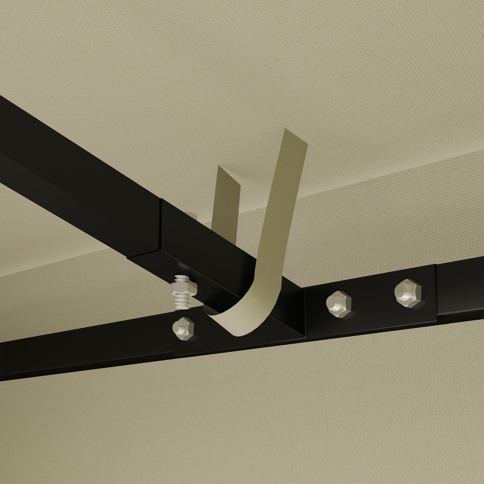 Gazebo Frame Replacement, 3 x 3(m), Cream