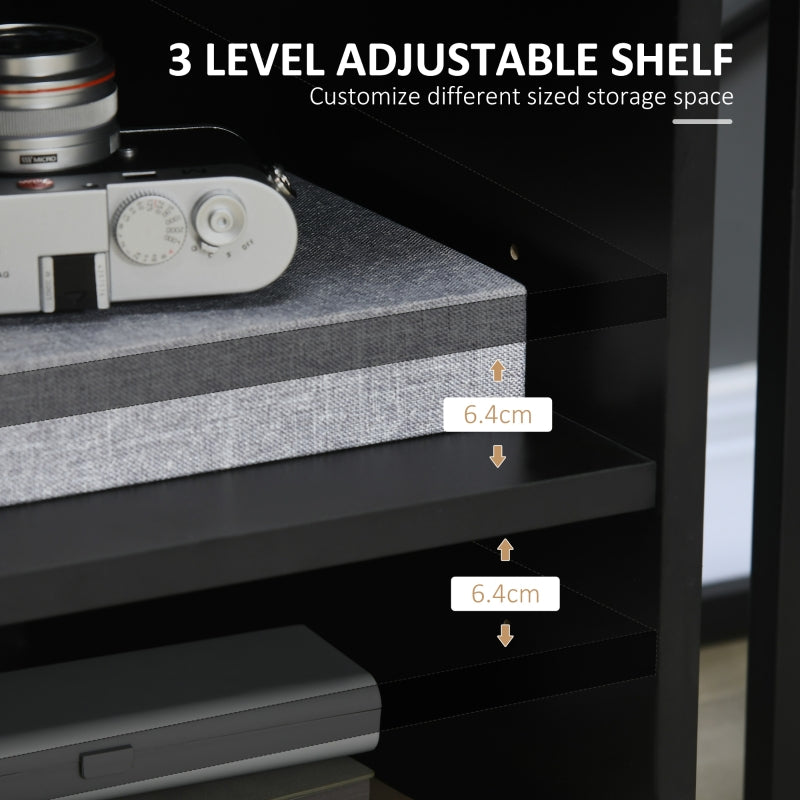 Multi-Storage Printer Stand Mobile Storage w/ Wheels Black