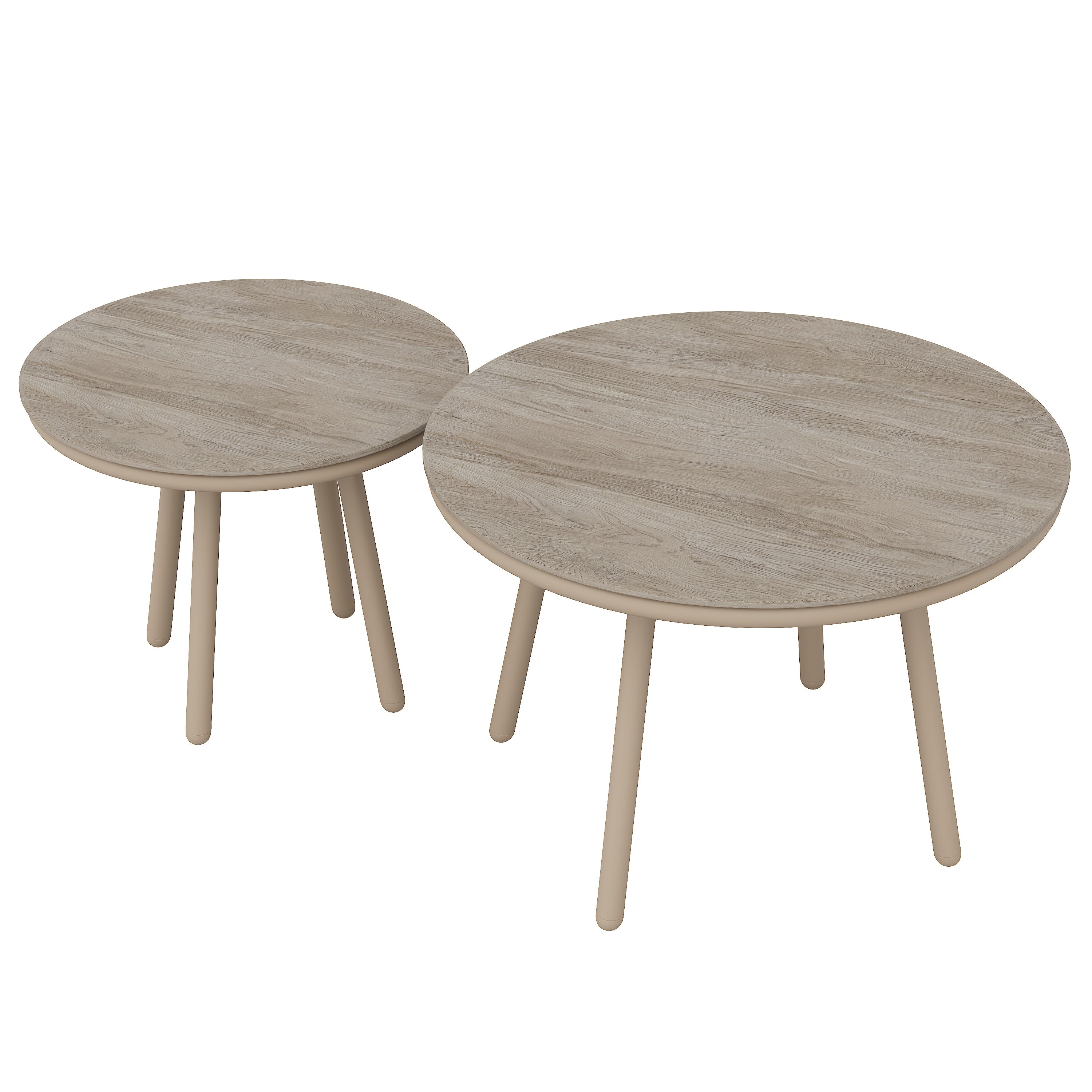 Garden Lounge Set Rope Outdoor Sofa with Cushions - Khaki